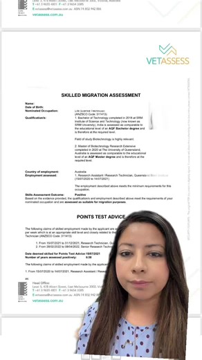 Vetassess Skills assessment #lifesciencetechnician#491 #190 #vetassess