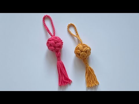 Crochet - Jasmine Stitch Ball - Keychain/Keyring