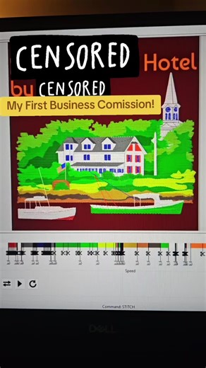 Loved making this 4.5x4.5 inch embroidered logo for my client! #commissionsopen #customembroidery #SmallBusiness #embroidery #customlogoembroidery