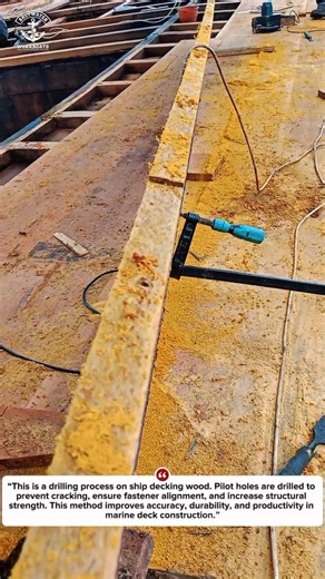 Ship Decking Wood Drilling Process – Marine Carpentry Precision | USA Shorts