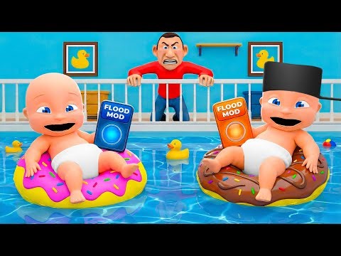 Baby & Brother Use FLOOD MOD!