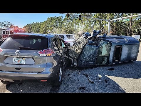 TWO CARS DESTROYED IN AN ACCIDENT