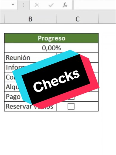 Cómo crear un checklist en Excel con porcentaje avanzado