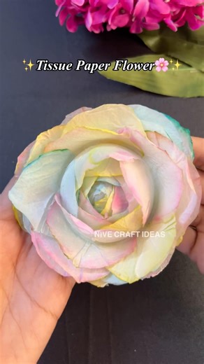 🌹 Valentine’s Day Gift Idea / Tissue paper flowers #diy #valentinesday #rose #gift
