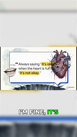 When your mouth says 'fine' but your heart screams.