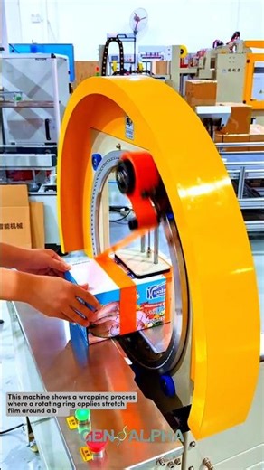 Automatic Wrapping Machine for Box Packaging #manufacturing