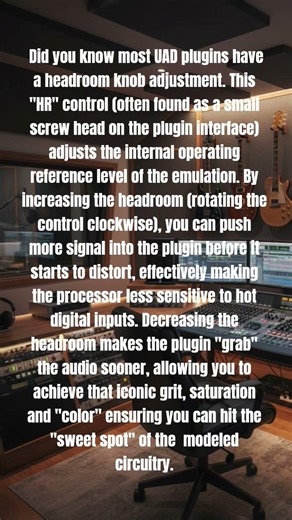 Did you know most Uad plugins have a headroom knob? #shorts