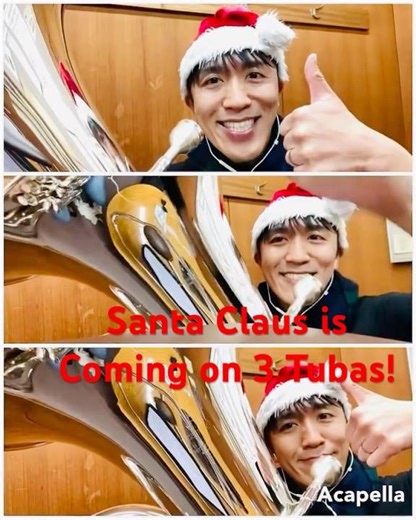 Santa Claus is Coming on Tuba Trio for Mercer and Barker.
