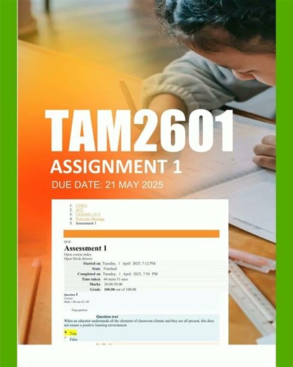 TAM2601 Assignment 1 2025 Due 21 May 2025204