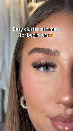 Viral Russian cluster lashes, Save this for your first lash set ✨#diylashextensions #clusterlashes