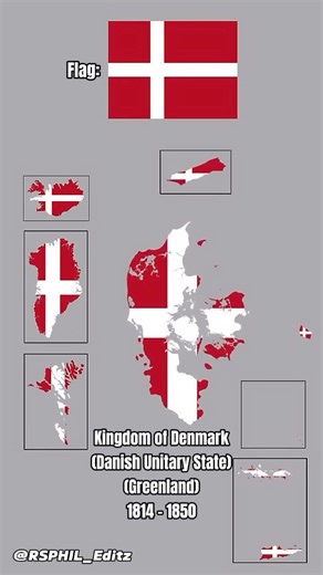 Evolution of Denmark 🇩🇰 #denmark #evolution #flag #map #history