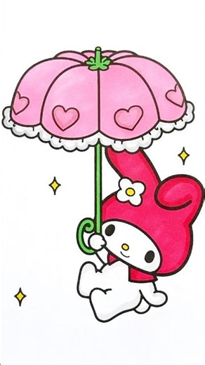 My Melody #shorts #short #coloring #mymelody #sanrio #hellokitty #art #kawaii #relaxing #satisfying