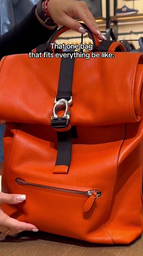 A vibrant sophisticated everyday bag, introducing you to the Beck Roll Top Backpack. Available in darker colors, too. #CoachNY #SummerVacation #BackToSchool