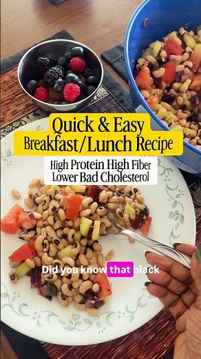 The Highest Protein Breakfast You’re Not Eating — Black Eyed Peas - South Indian Tadka! 🖤 #shorts