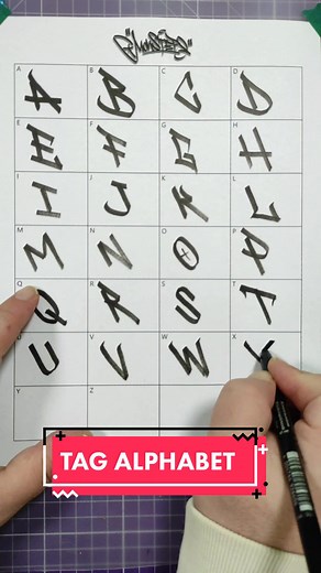 Graffiti Tag Alphabet Tutorial