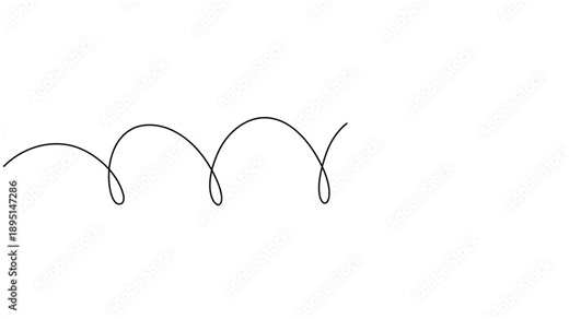 squiggle line continuous one line drawing animation, Squiggle line animation continuous one line drawing, Squiggle line animation continuous one line drawing, Abstract hand drawn dividing thin wave