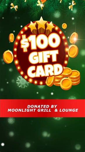 Moonlight Grill and Lounge has a lot going on right now. From the new menu, to the upcoming New Year's Eve party - they still find ways to give back to the community! They are donating a $100 Gift Card to 1 lucky winner! 3 Steps to WIN Step 1 - Like and Share this video Step 2 - Like and Follow the Moonlight Grill and Lounge FB Page Step 3 - WATCH FOR SPAMMERS!! The winner will be announced Sunday at 10:00am sharp. Good luck! | Spotted in Leamington