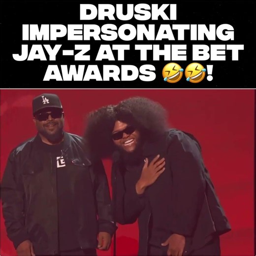 Druski impersonating Jay-Z at the BET Awards 🤣🤣!