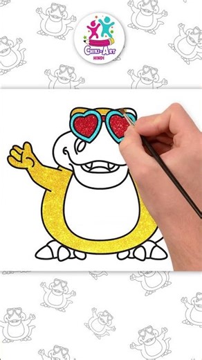 Dinosaur Drawing For Kids🦖 #shorts #drawing #howtodraw #chikiarthindi