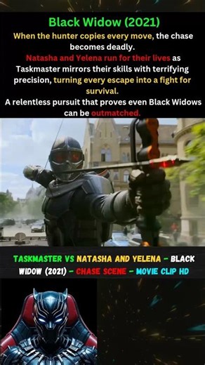 Black Widow (2021) - Taskmaster vs Natasha Chase Scene #blackwidow #taskmaster