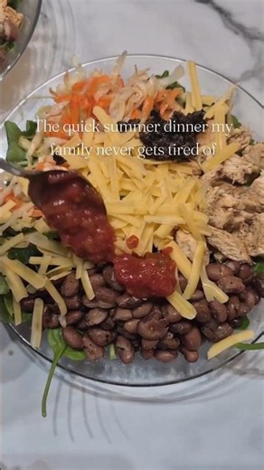 Fresh chicken taco salad