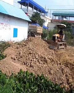 Spectacular!! Small Bulldozer, Big Impact! Watch Trucks Queue as Land Gets Ready in Minutes | Bulldozer Operator