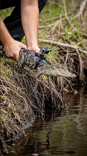 We strapped a camera to a crocodile… Underwater life of a crocodile. #crocodile #crocodiles