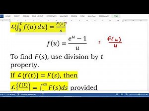 Laplace transform of integral