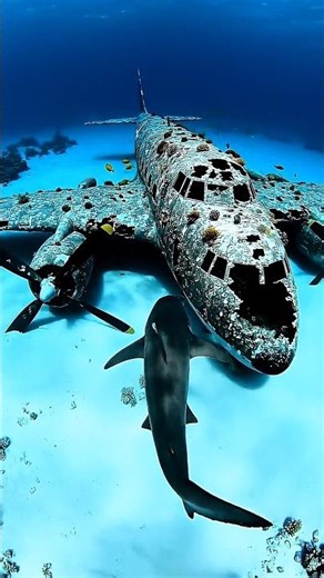 Shark POV Exploring the Great Barrier Reef — I Discovered a Sunken Warplane