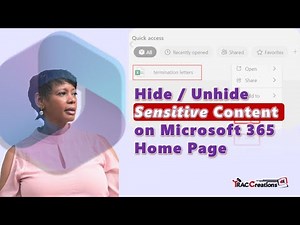 Microsoft 365: Hide and Unhide Content on Homepage