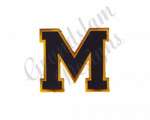 Applique Letter M - Machine Embroidery Design - Etsy