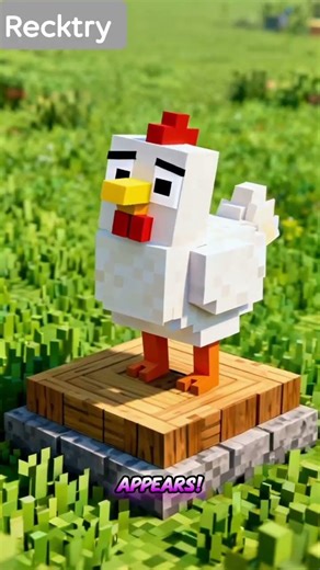 Minecraft Chicken Accidentally Builds a House 😂 | Funny Minecraft Shorts
