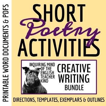 High School Poetry Unit Activities with Outlines for Creative Writing | Bundle