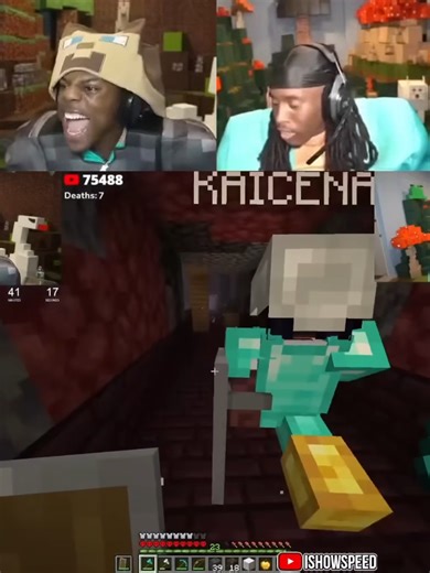 Minecraft Hardcore Gameplay with ISHOWSPEED and Kai Cenat