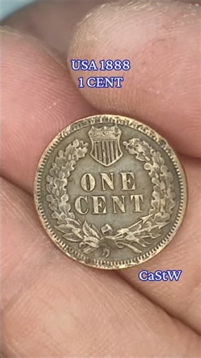 COIN COLLECTING: USA 1888 ONE CENT #coin #treasuresearch #coincollections #coinsworthmoney #collect