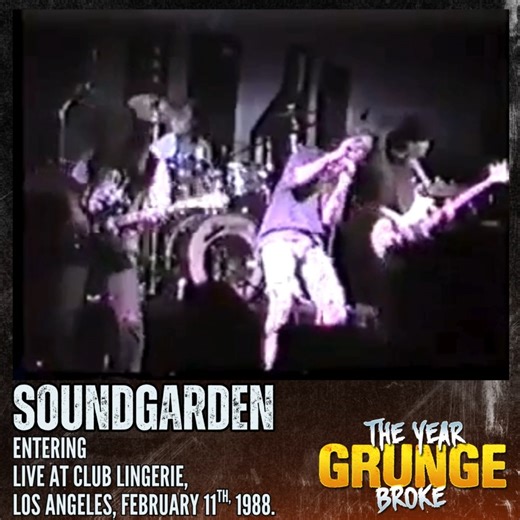 SOUNDGARDEN - Entering - Live at Club Lingerie, Los Angeles, February 11th, 1988. Entering is taken from Soundgarden's debut EP Screaming Life, which was released on October 1st, 1987, just a few months before this footage was captured. This gig was the second of four shows in six days in the LA area for the band, starting with a gig at Bogart's in Long Beach on February 8th, Club Lingerie in LA on February 11th, The Anti-Club in LA on February 12th and The Scream in LA on February 13th with Eng