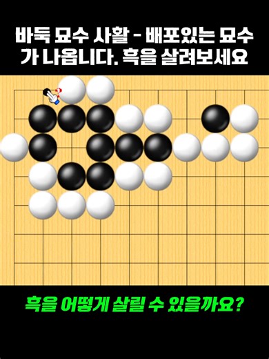 바둑 묘수 사활: 흑을 살려보는 방법