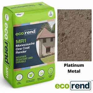 MR1 EcoRend Monocouche One Coat Render- 25kg Platinum Metal