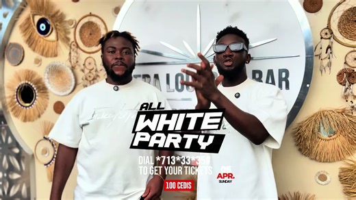Same event, same day, new venue! The All White Party with HiWave Band is still happening live at Pera Lounge and Bar this Sunday, April 5th! Get your tickets now or at the gate for 100ghc 🤍🚨