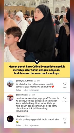 Celine Evangelista Umrah Bareng Anak-Anak #celineevangelista #shorts