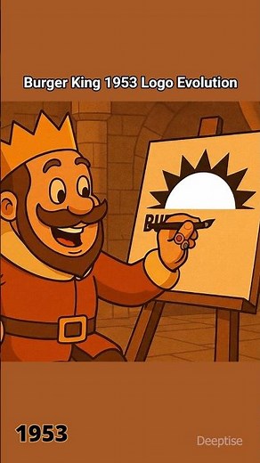 Burger King Logo Evolution 1953🍔 #burgerking #logoevolution #logohistory