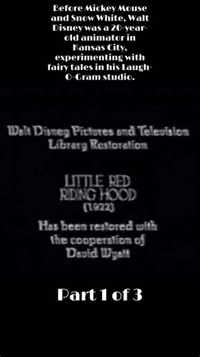 Cat Shavon Addison on Instagram: "🎞️ Little Red Riding Hood (1922) Before Mickey Mouse and Snow White, Walt Disney was a 20-year-old animator in Kansas City, experimenting with fairy tales in his Laugh-O-Gram studio. This silent short reimagines the classic story with humor, mechanical inventions, and a very human “wolf,” revealing how early animation played with familiar narratives long before Disney became a household name. Made by photographing inked drawings on paper rather than cels, (shor