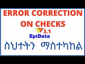 epidata | how to correct checks file error on epidata | ቼክ ፊይል ማስተካከል| nastech