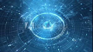 Abstract technology. Technology background. Future Technology. Technology Information. Innovation Technology. Futuristic background tech animation. Blueprint of a teleportal. a technological timeline