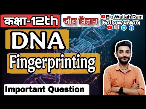 DNA fingerprinting या DNA profiling || डी.एन.ए अंगुलीछाप || in hindi class 12th #biology #video