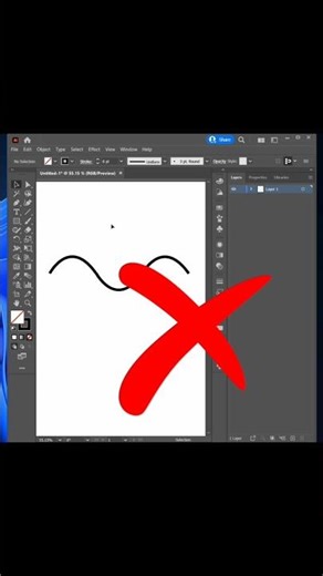 How to draw waves in #adobeillustrator 🤔🤔 #simpletricks