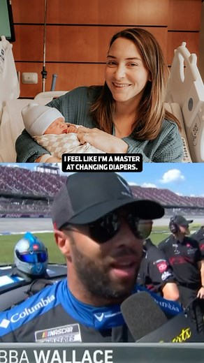 “I feel like I’m a master at changing diapers.” Congrats to new dad Bubba Wallace on the birth of his baby boy! #NASCAR | NASCAR on USA