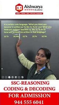 Coding & Decoding Reasoning | SSC | Aishwarya Academy