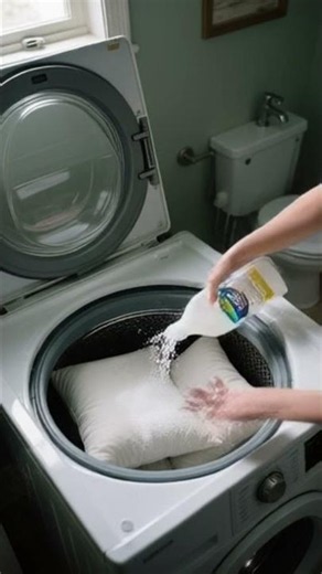 How to whiten yellowed pillows — 4-ingredient washing trick 🛏️ #fixitwithfrank