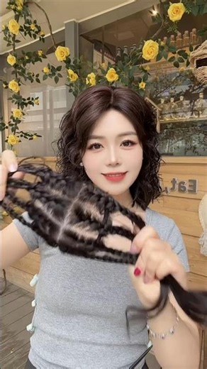 Long Curly Wool Wig with Natural Braids | Lightweight and Breathable Hair 😍 #wigs